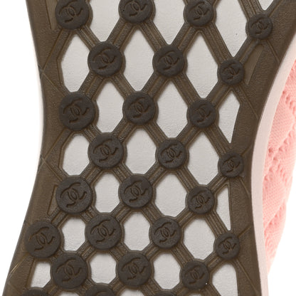 Chanel Mixed Fibers Quilted Womens CC Sneakers 41 Light Pink 8 of 8