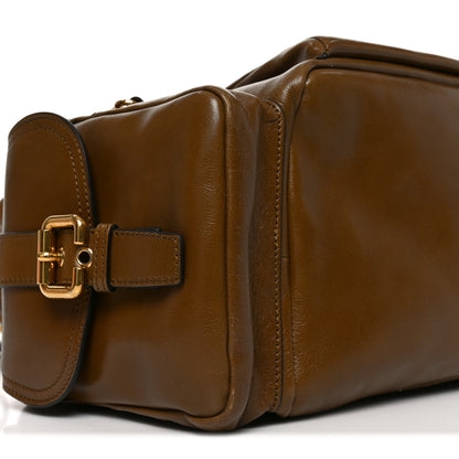 Chloe Shiny Calfskin Large Double Carry Camera Bag Dark Khaki 9 of 10