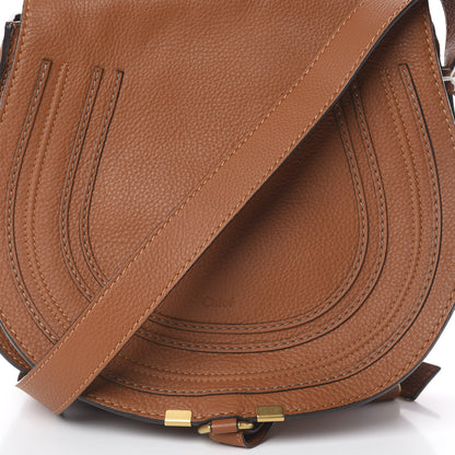 Chloe Calfskin Medium Marcie Round Crossbody Bag Tan 9 of 9