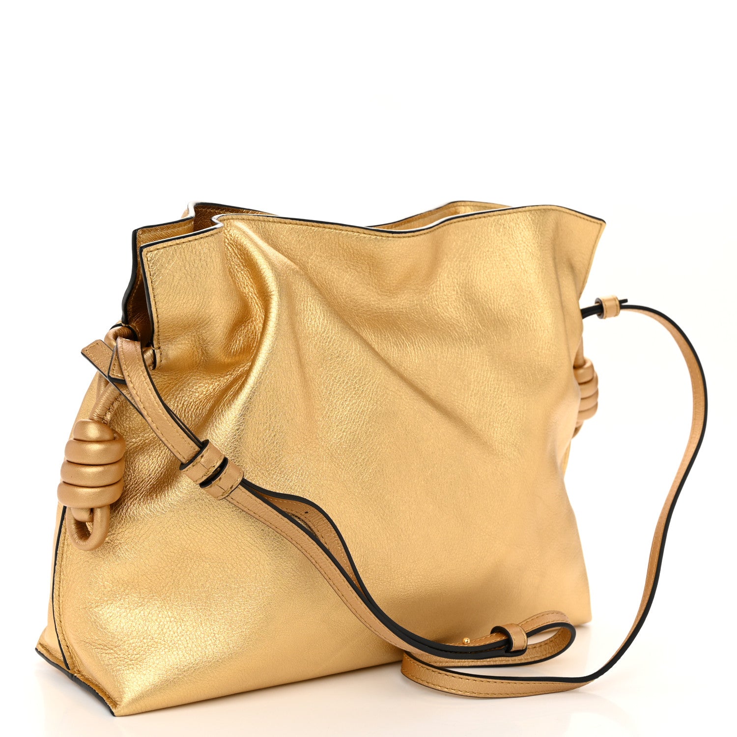 Loewe Metallic Lambskin Medium Flamenco Knot Gold 3 of 9