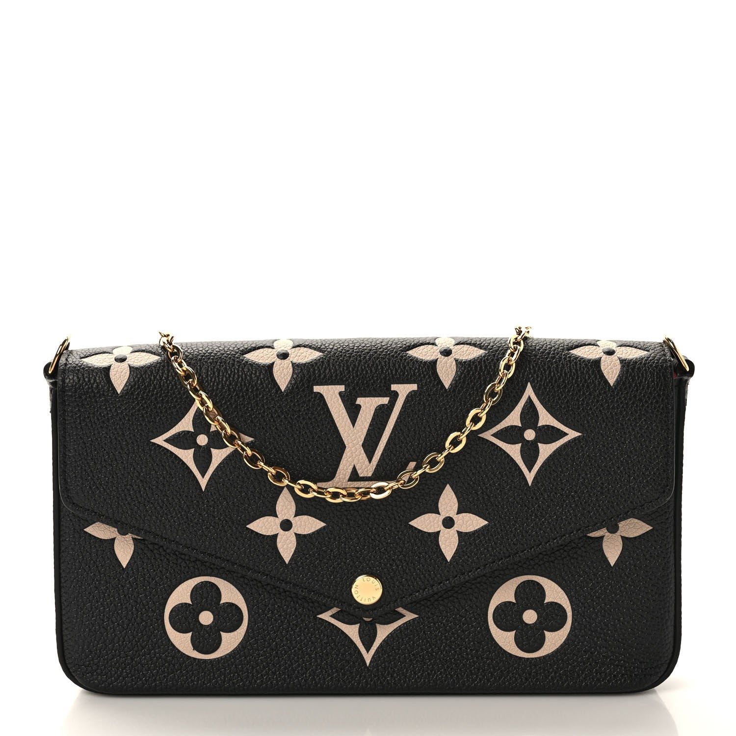 Louis Vuitton Empreinte Monogram Giant Felicie Pochette Black Beige 3 of 9