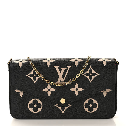 Louis Vuitton Empreinte Monogram Giant Felicie Pochette Black Beige 3 of 9