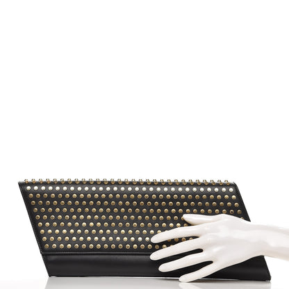 Saint Laurent Calfskin Studded Diagonal Clutch Black 3 of 7