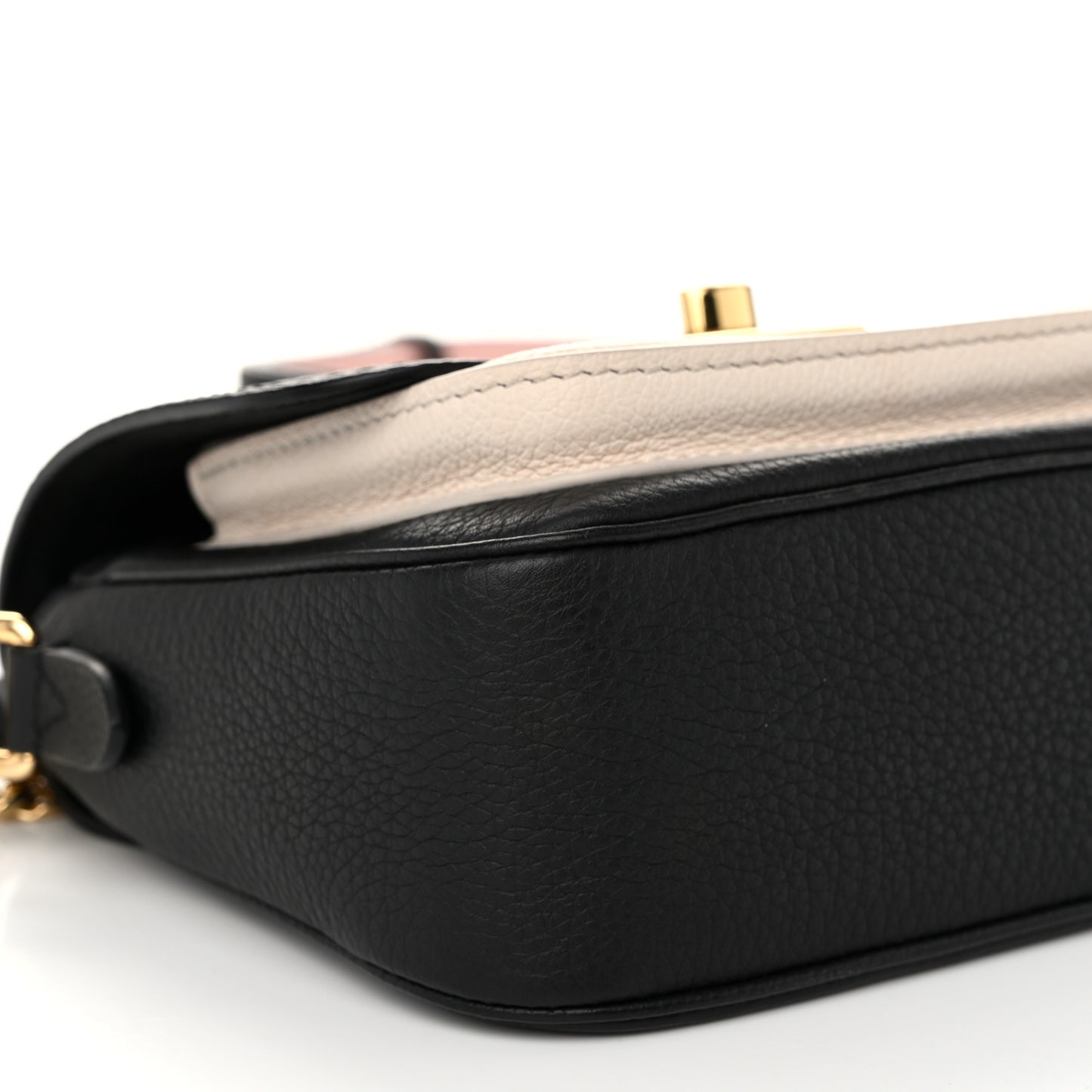 Grained Calfskin Lockme Tender Black