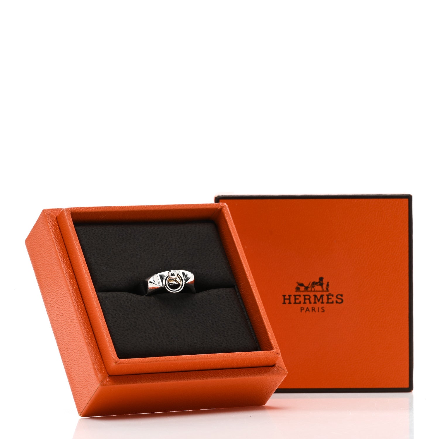 Hermes Sterling Silver PM Collier De Chien Ring 53 6.5 6 of 6