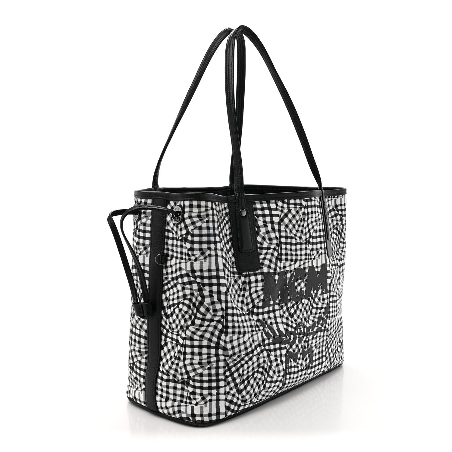 MCM Visetos Medium Liz Reversible Shopper Tote Black 5 of 19
