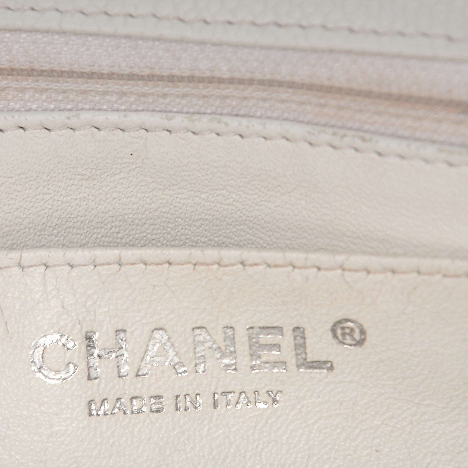 Chanel Caviar Quilted Jumbo Single Flap White 10 of 19