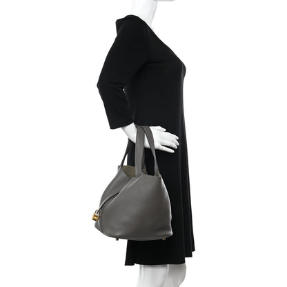 Hermes Taurillon Clemence Picotin Lock 22 MM Etain 2 of 11