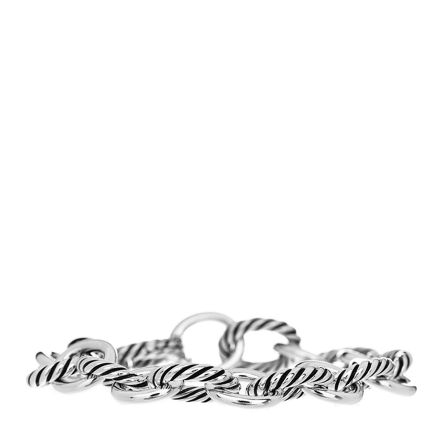 David Yurman Sterling Silver 12mm Large Oval Link Bracelet 1 of 3