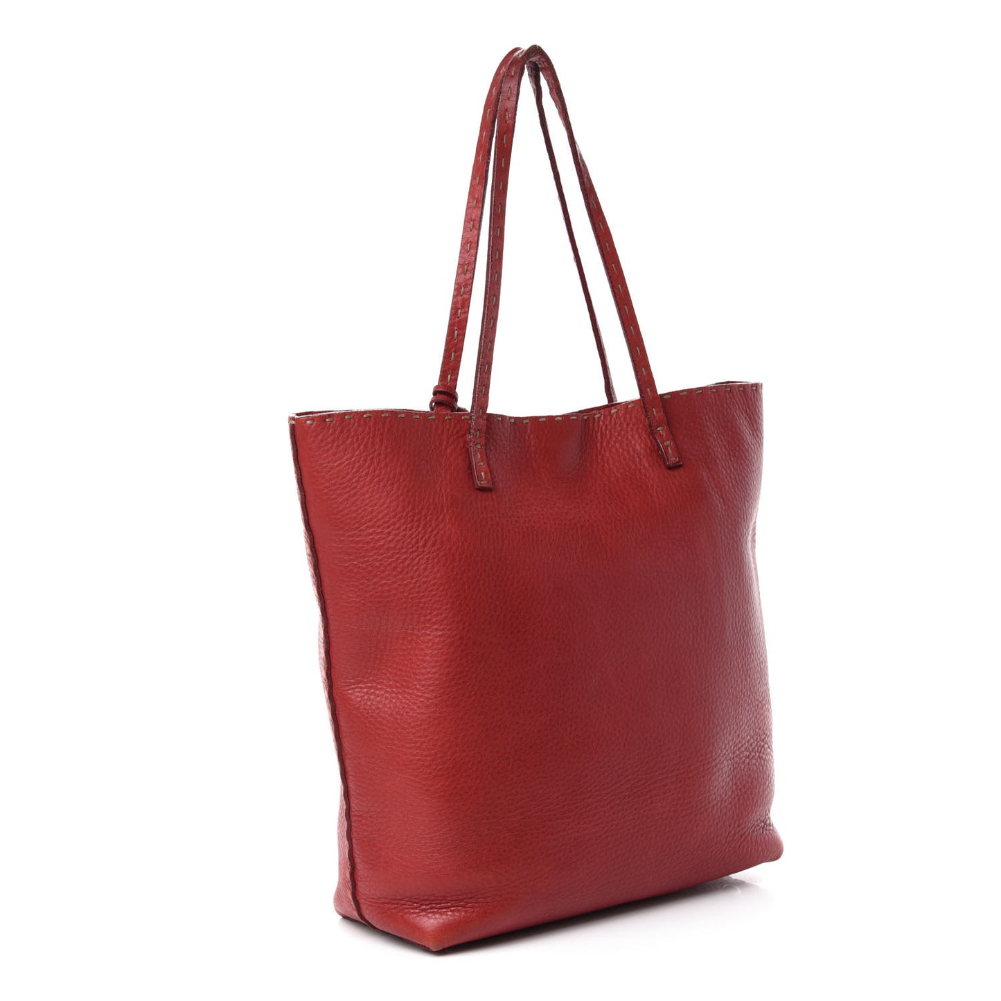 Calfskin Romano Selleria Tote Red