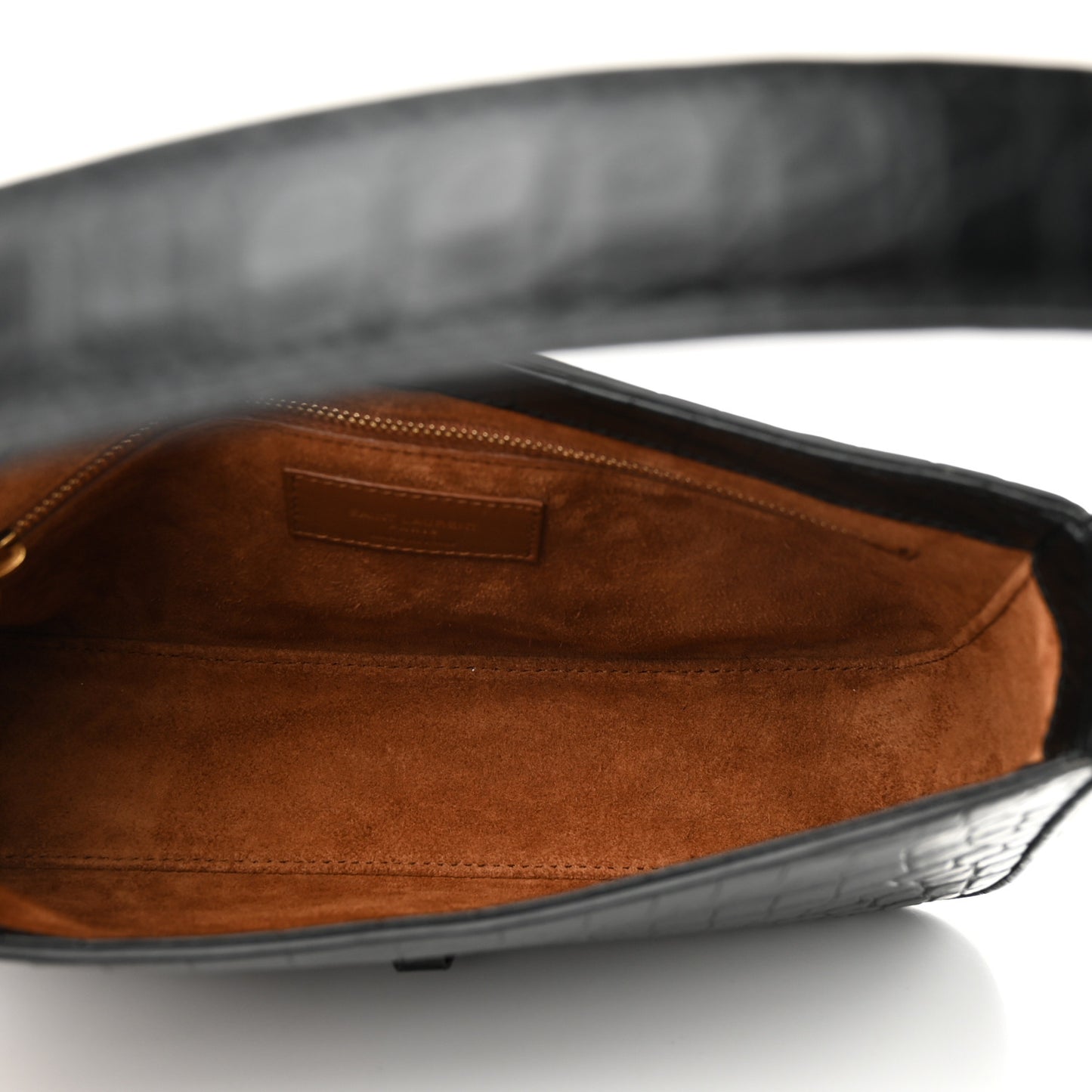 Calfskin Crocodile Embossed LE 5 A 7 Hobo Black