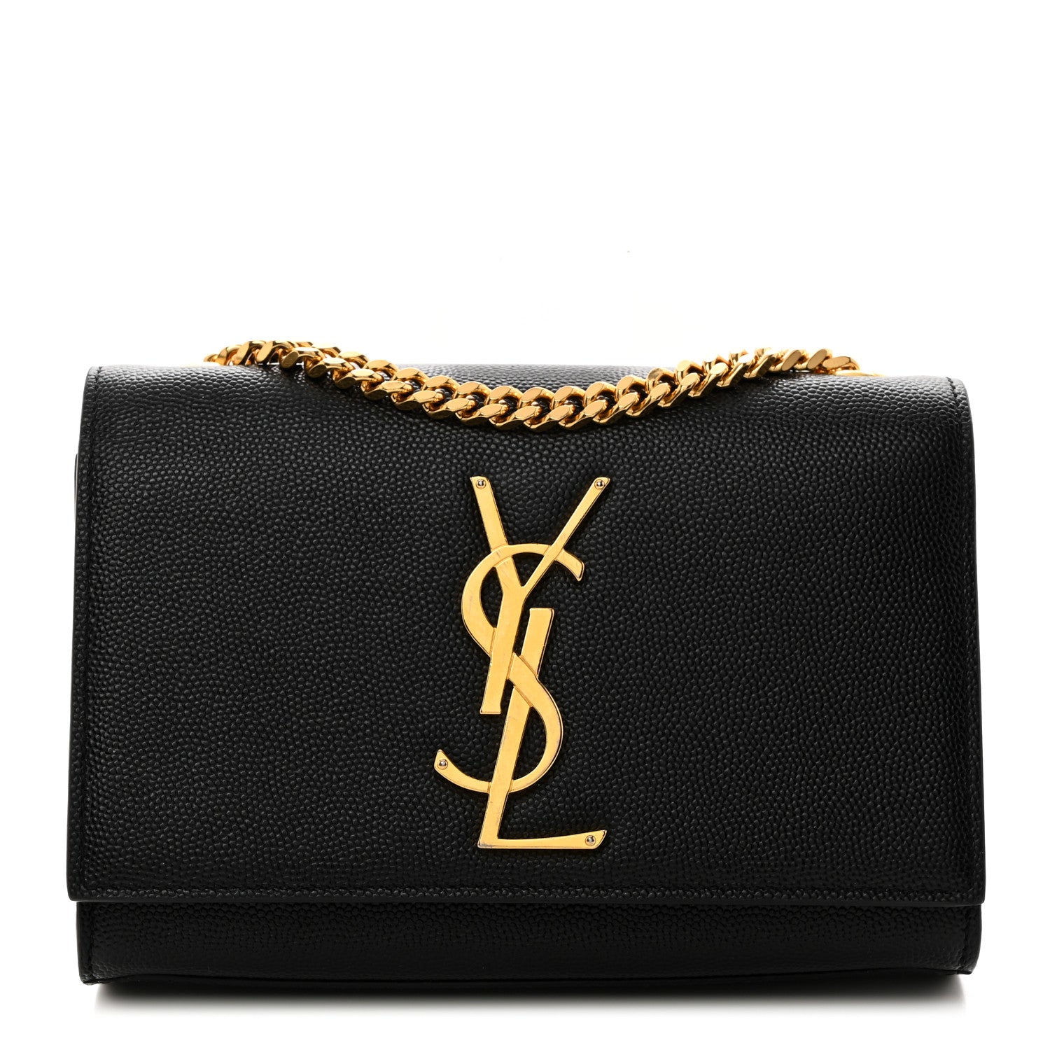 Saint Laurent Grain De Poudre Small Monogram Kate Satchel Black 1 of 10