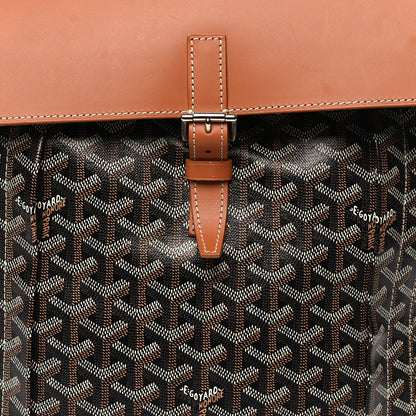 Goyard Goyardine Calfskin Alpin MM Backpack Gold Black 7 of 15