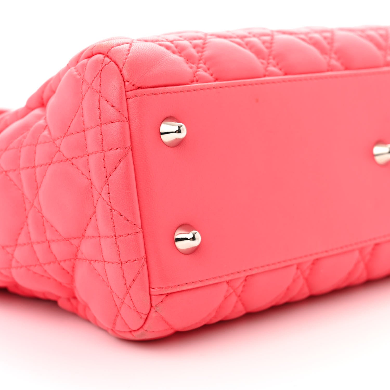 Christian Dior Lambskin Cannage Small Dior Soft Shopping Tote Pink 8 of 12