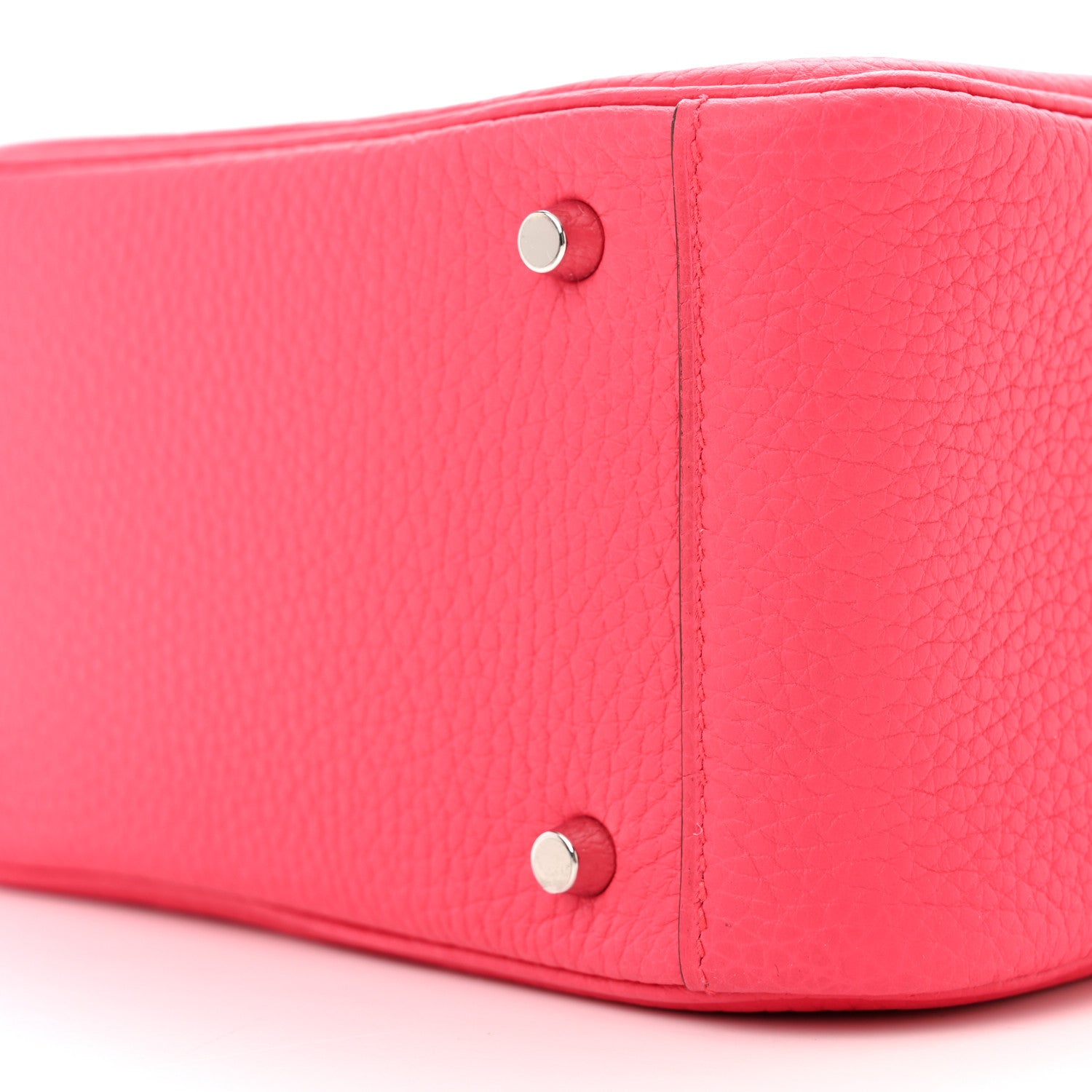 Hermes Taurillon Clemence Mini Lindy 20 Rose Extreme 9 of 11