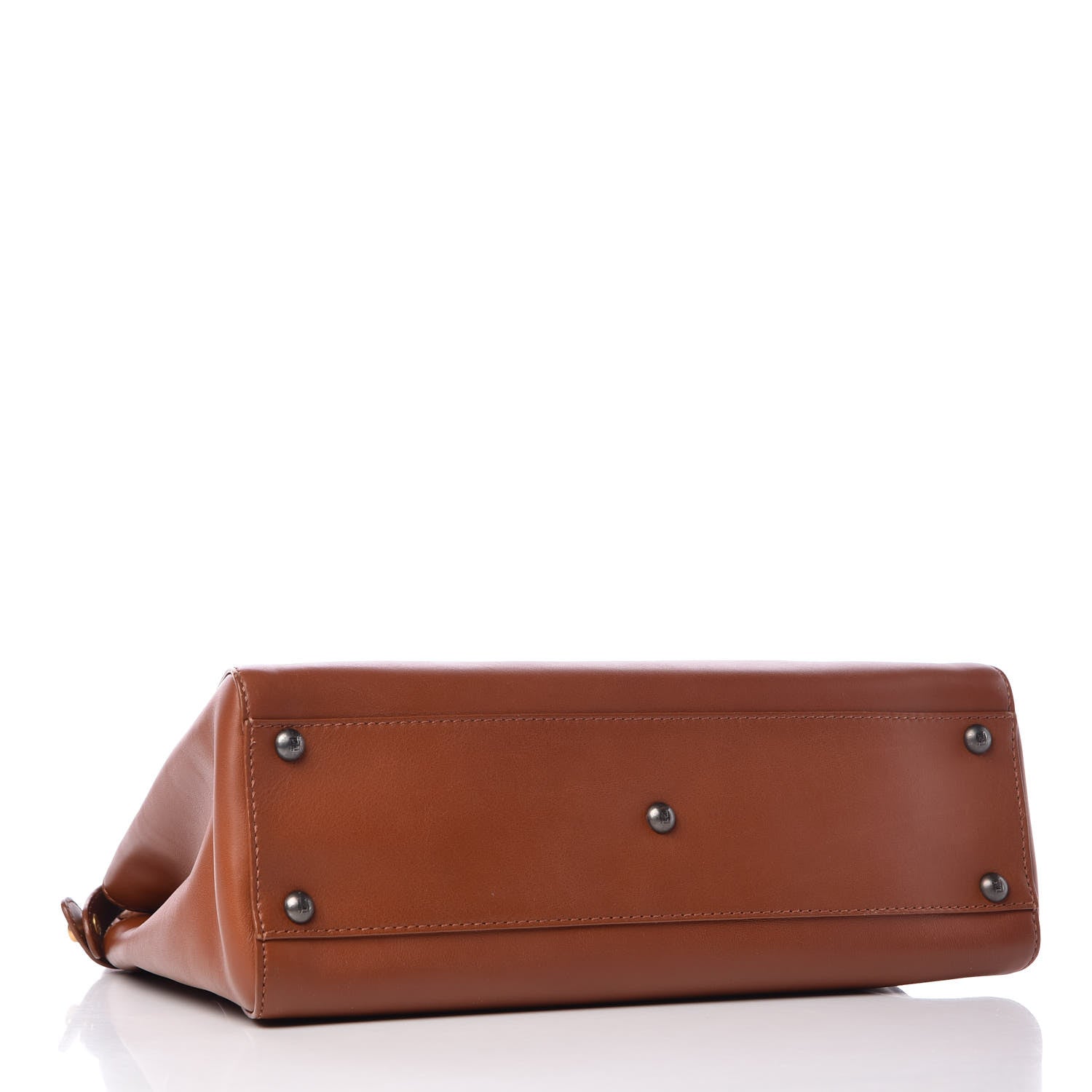Fendi Vitello Suede Medium Peekaboo Iconic Satchel Cuoio Rame Moro 5 of 17