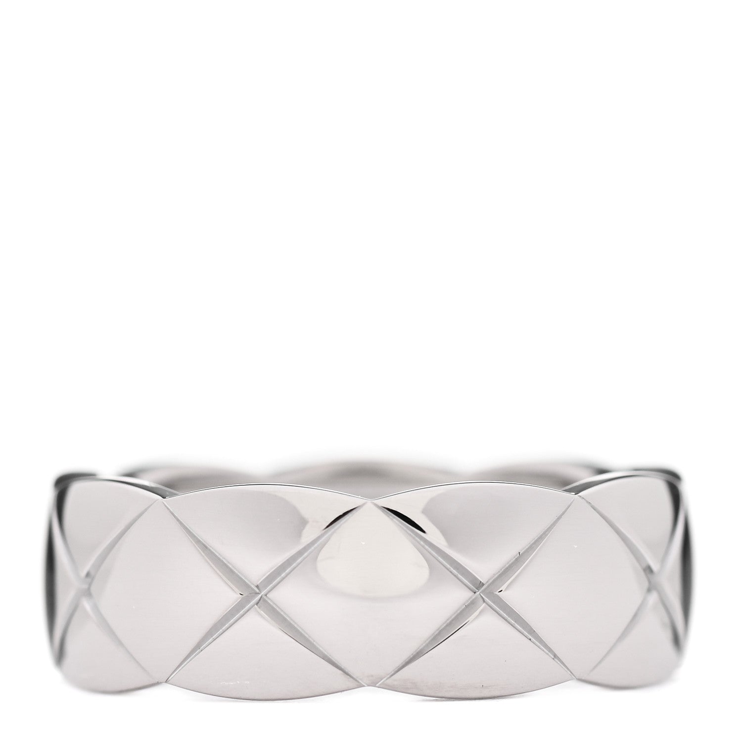 Chanel 18K White Gold Small Coco Crush Ring 51 5.75 3 of 7