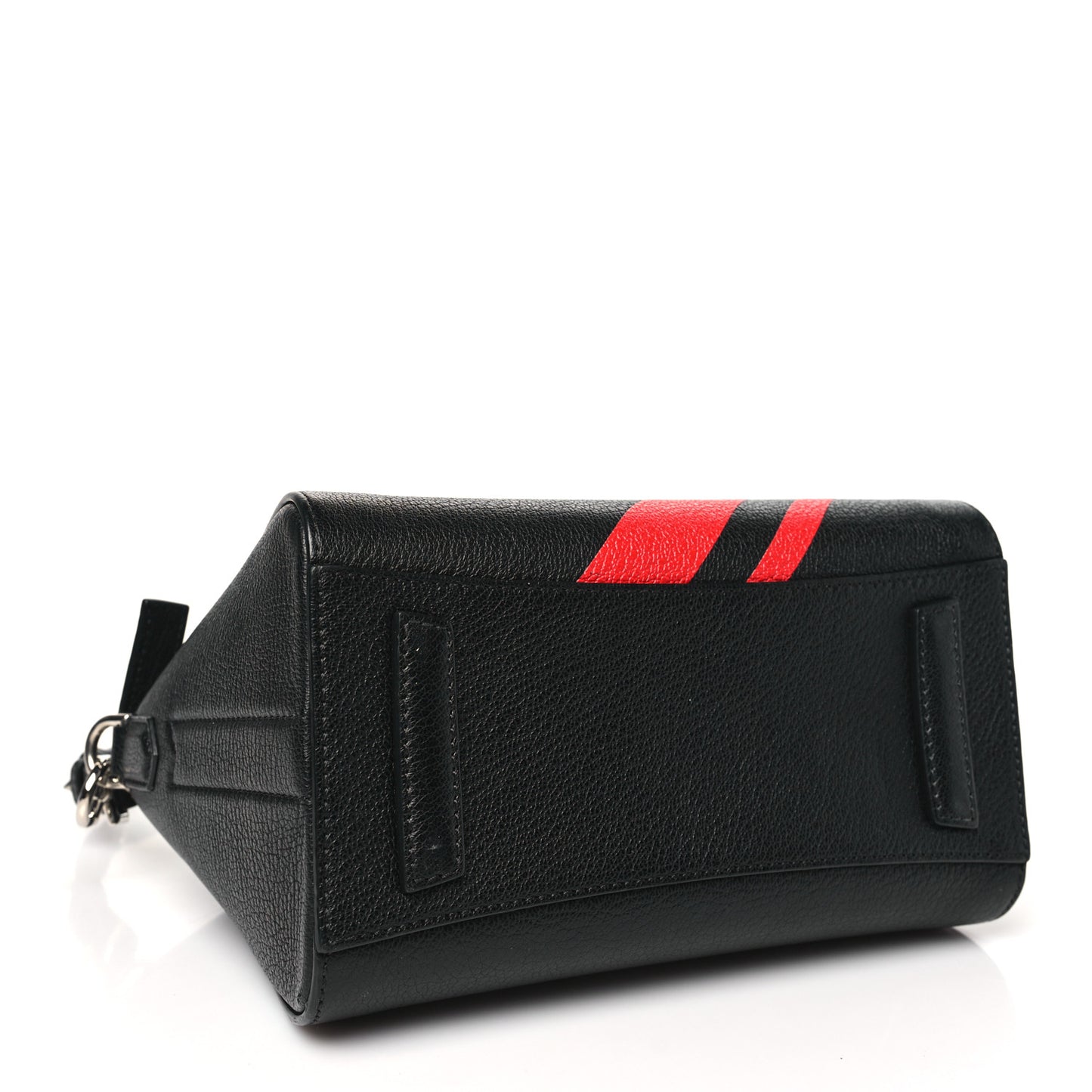 Sugar Goatskin Striped Mini Antigona Black