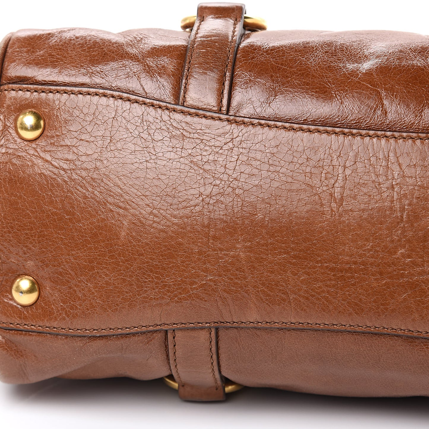 Vitello Lux Gathered Tote Palissandro