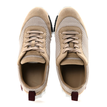 Hermes Air Mesh Suede Goatskin Bouncing Sneakers 38 Beige Argile 2 of 10