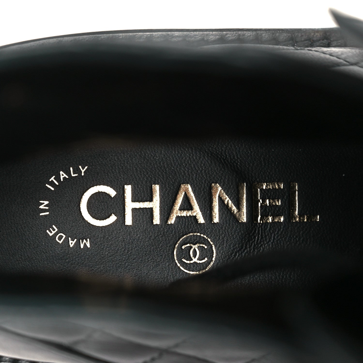Chanel Shiny Lambskin Quilted Lace Up Combat Boots 39 Black 10 of 11
