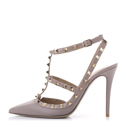 Valentino Garavani Nappa Rockstud Ankle Strap Pumps 41 Poudre 1 of 9