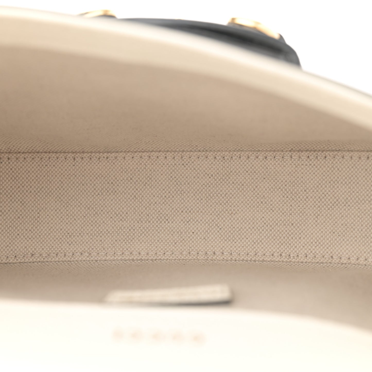 X ADIDAS Textured Dollar Calfskin Web Trefoil Mini Horsebit 1955 Shoulder Bag Off White Black