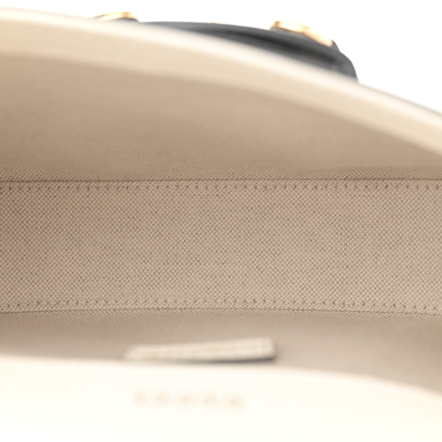 Gucci X ADIDAS Textured Dollar Calfskin Web Trefoil Mini Horsebit 1955 Shoulder Bag Off White Black 5 of 11
