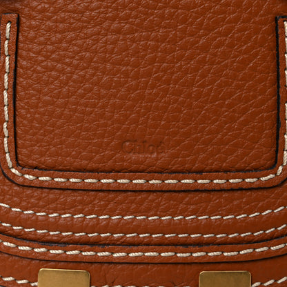 Chloe Raffia Small Grain Calfskin Mini Marcie Basket Tan 5 of 7