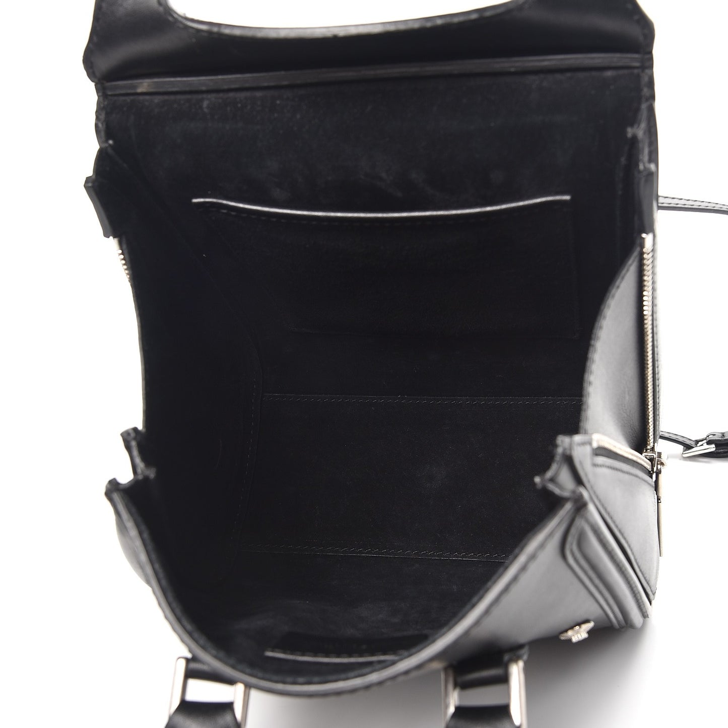 Calfskin Pearl Embellished Mini Heroine Black