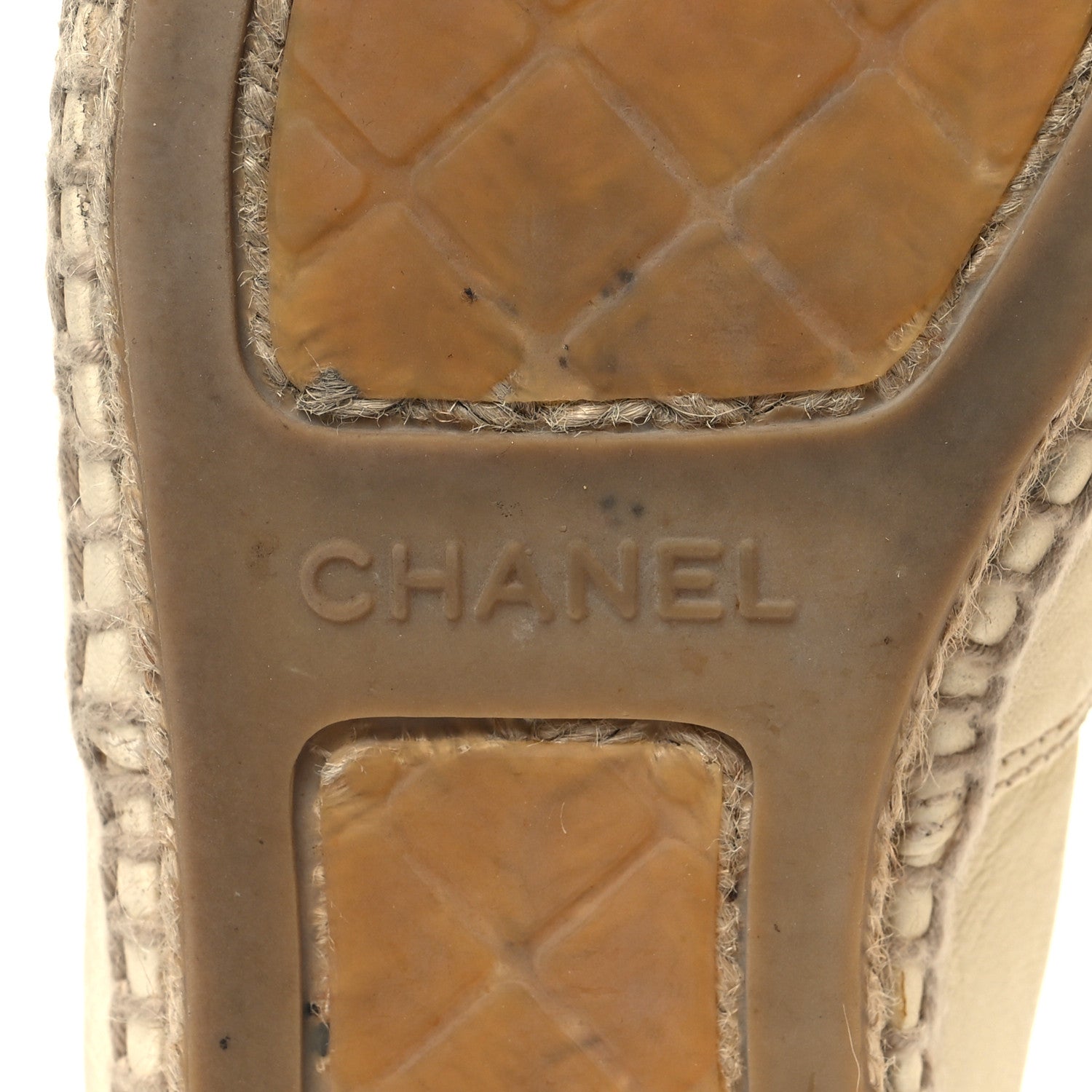 Chanel Lambskin CC Espadrilles 37 White Black 7 of 12