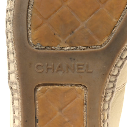 Chanel Lambskin CC Espadrilles 37 White Black 7 of 12