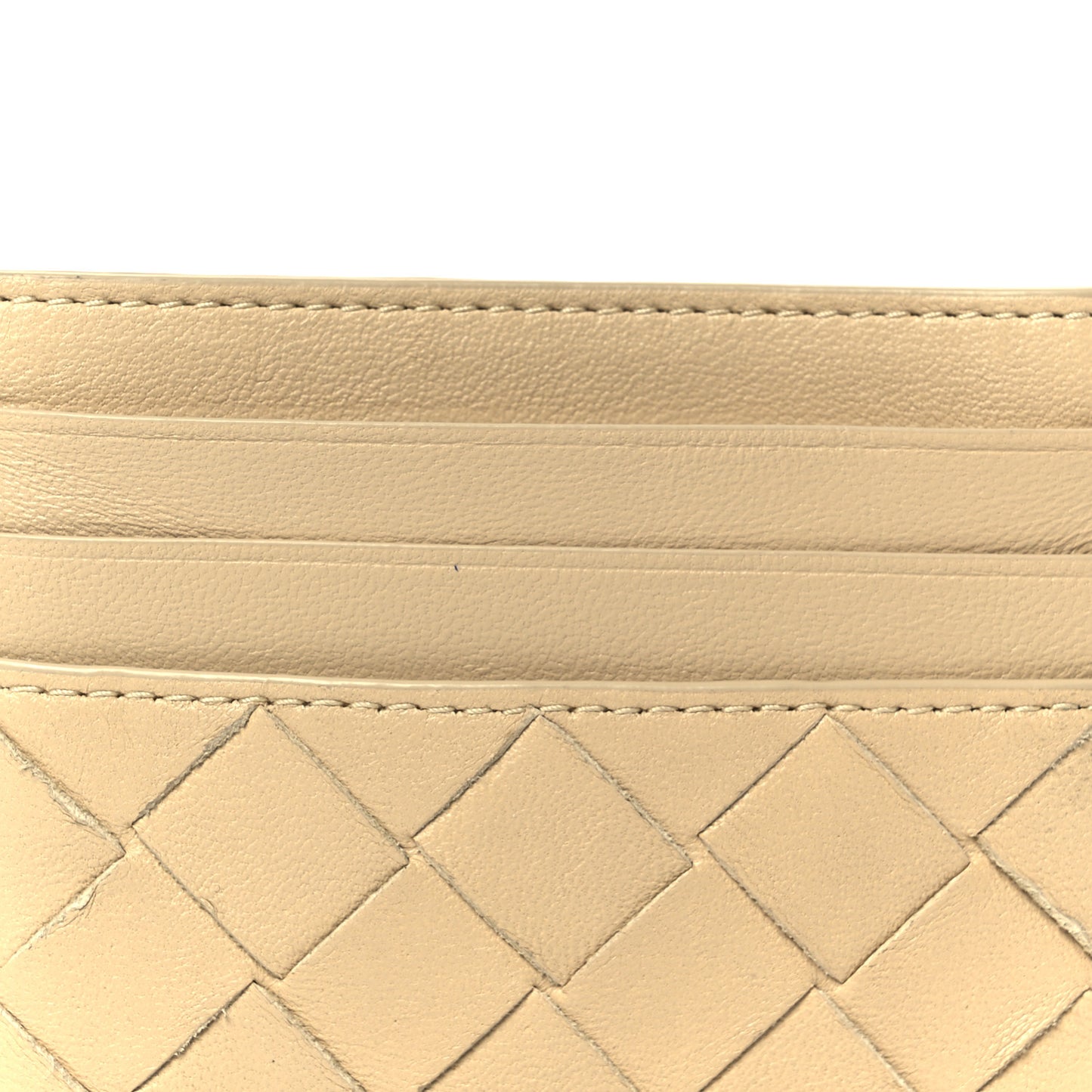 Nappa Intrecciato Card Holder Porridge