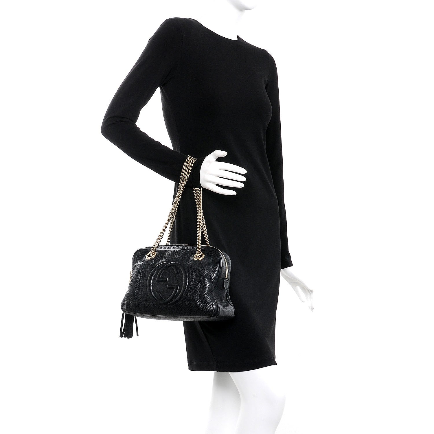 Gucci Pebbled Calfskin Small Soho Bowler Black 2 of 10