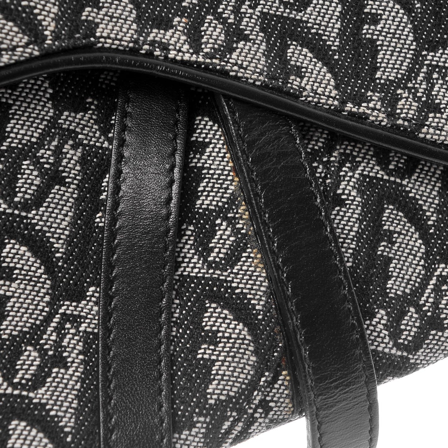 Monogram Saddle Bag Black