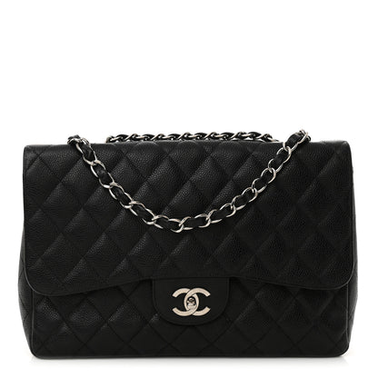 Chanel Caviar Quilted Jumbo Single Flap Black 1 of 13