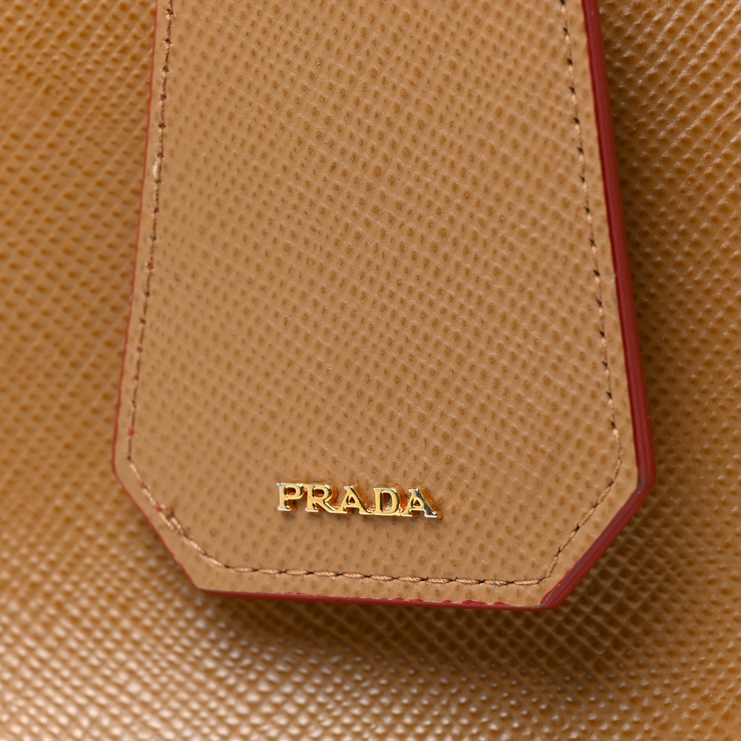 Prada Saffiano Cuir Medium Double Bag Caramel Fuoco 17 of 17