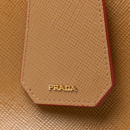 Prada Saffiano Cuir Medium Double Bag Caramel Fuoco 17 of 17