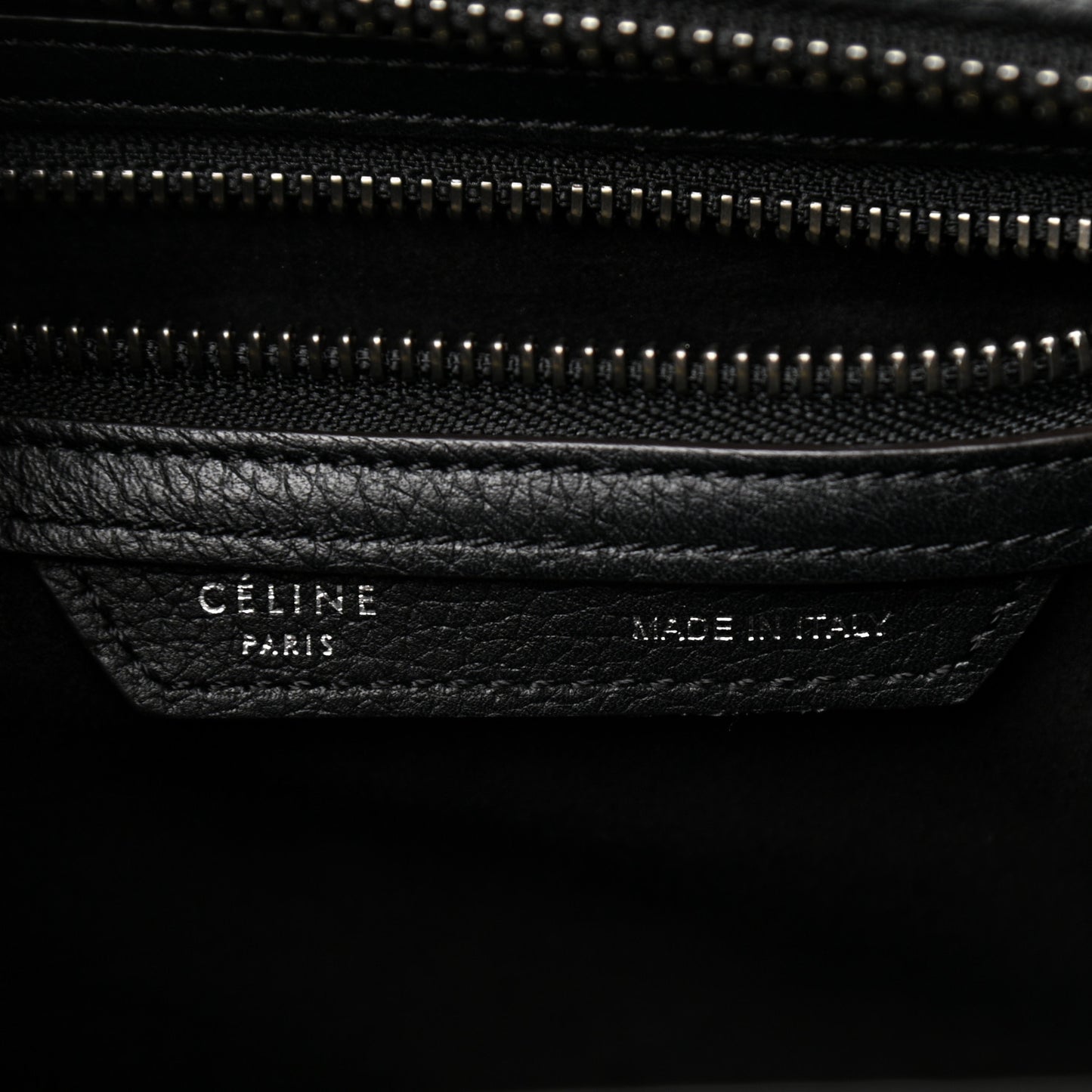 Drummed Calfskin Micro Luggage Black