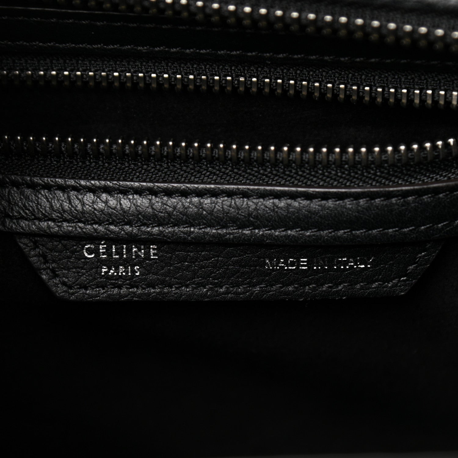 Celine Drummed Calfskin Micro Luggage Black 7 of 11