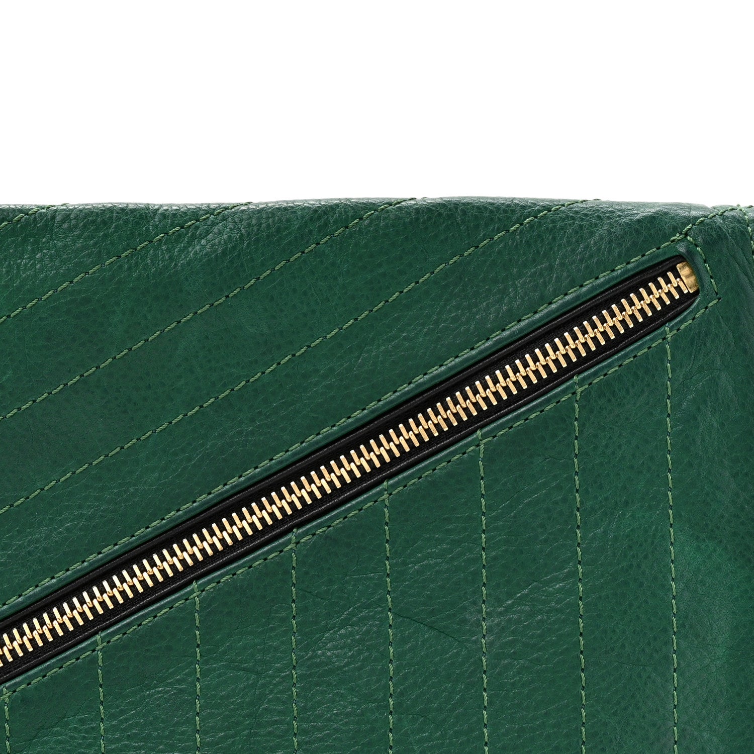 Christian Louboutin Calfskin Trophe Twist Pocket Shoulder Bag Emerald 7 of 10