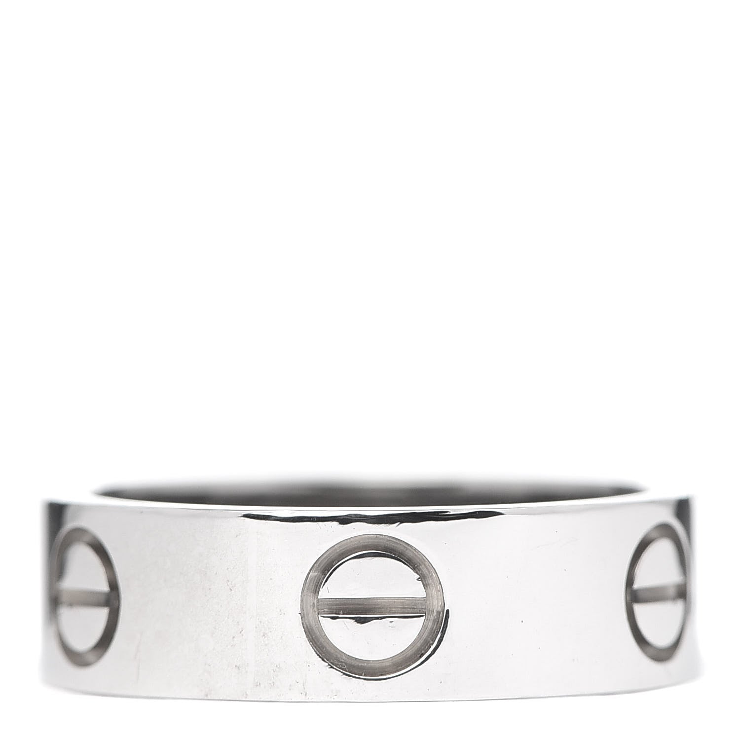 Cartier 18K White Gold 5.5mm LOVE Ring 52 6 1 of 6