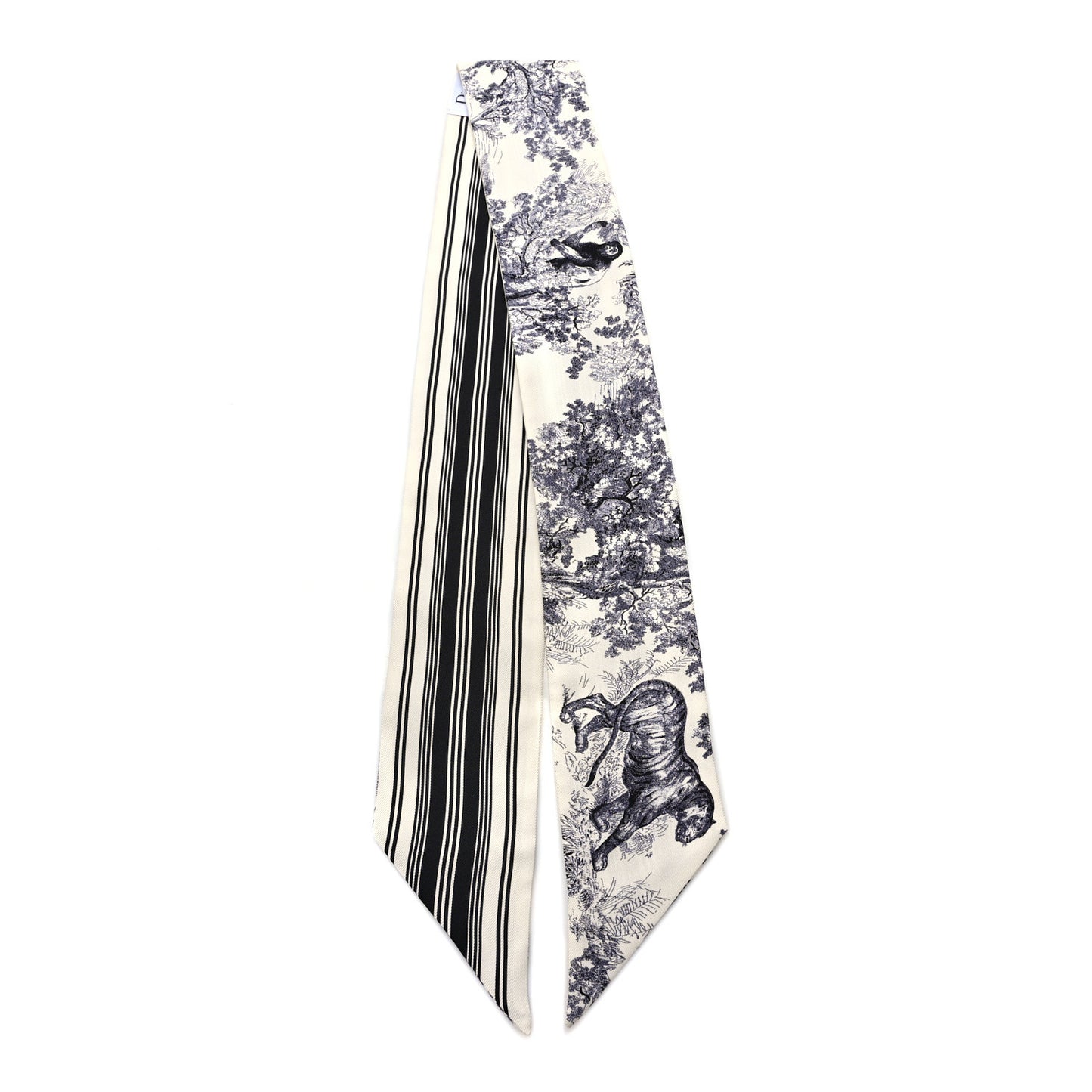 Silk Toile De Jouy Mitzah Scarf Black