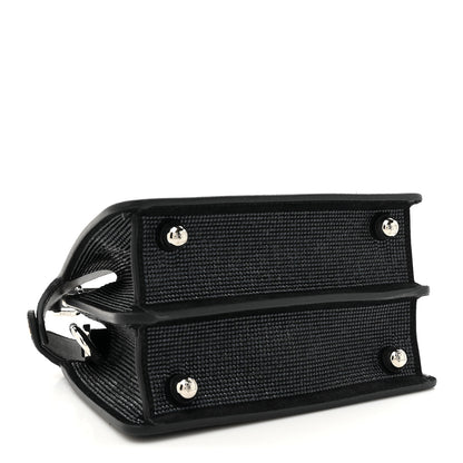 Fendi Crystal Shiny Nappa FF Petite Peekaboo I SEE U Satchel Black 4 of 11