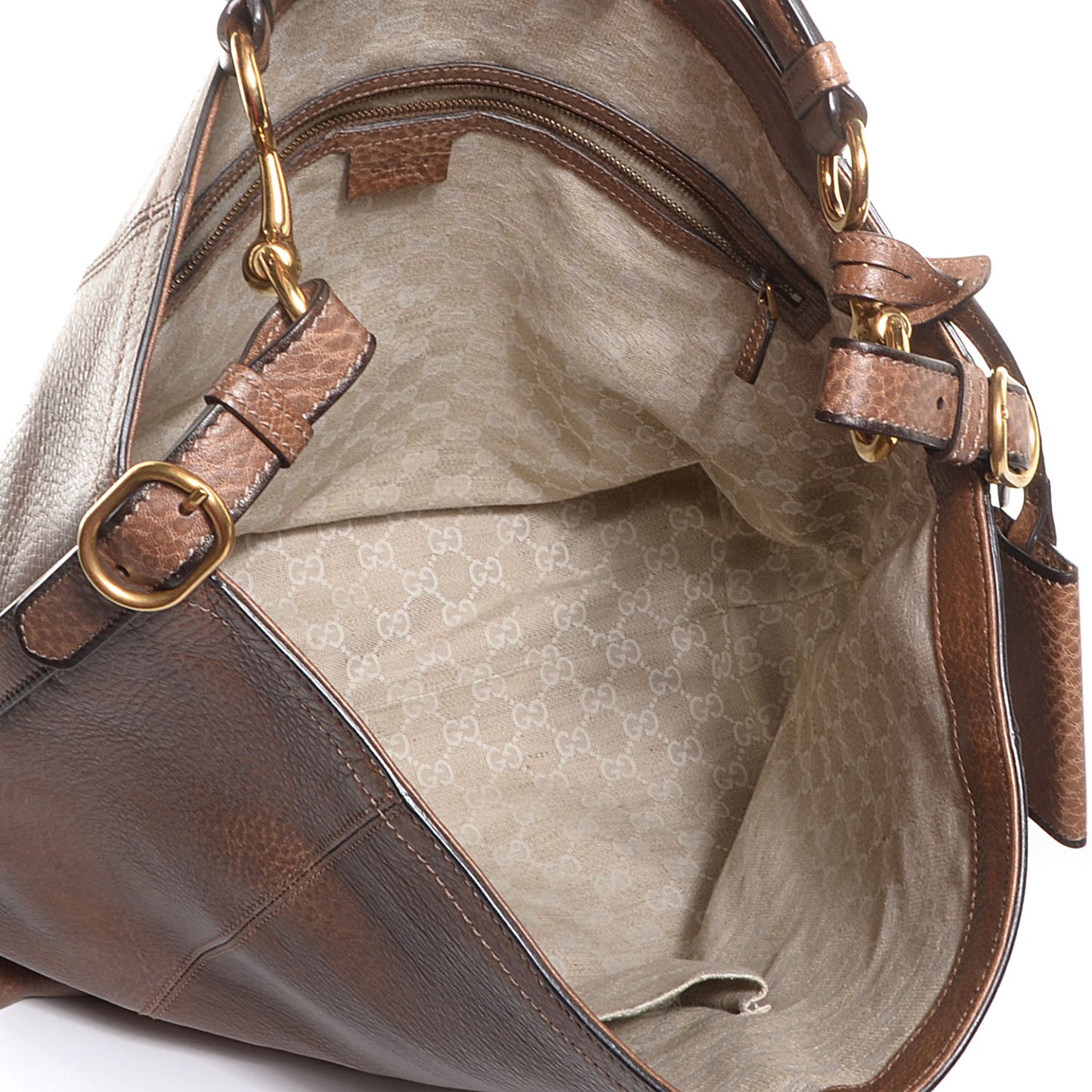 Calfskin Large Harness Hobo Maple Brown