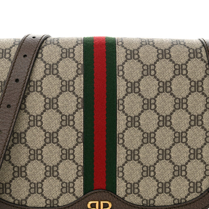 Gucci X BALENCIAGA BB Supreme Monogram Web Small Ophidia Shoulder Bag Beige New Acero 7 of 10