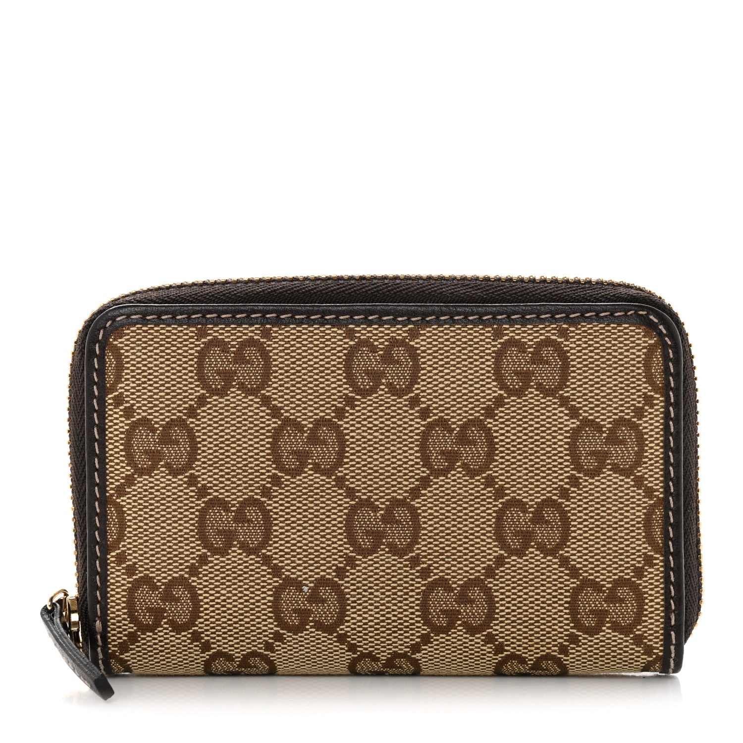 Gucci Monogram Zip Around Card Case Brown 1 of 8