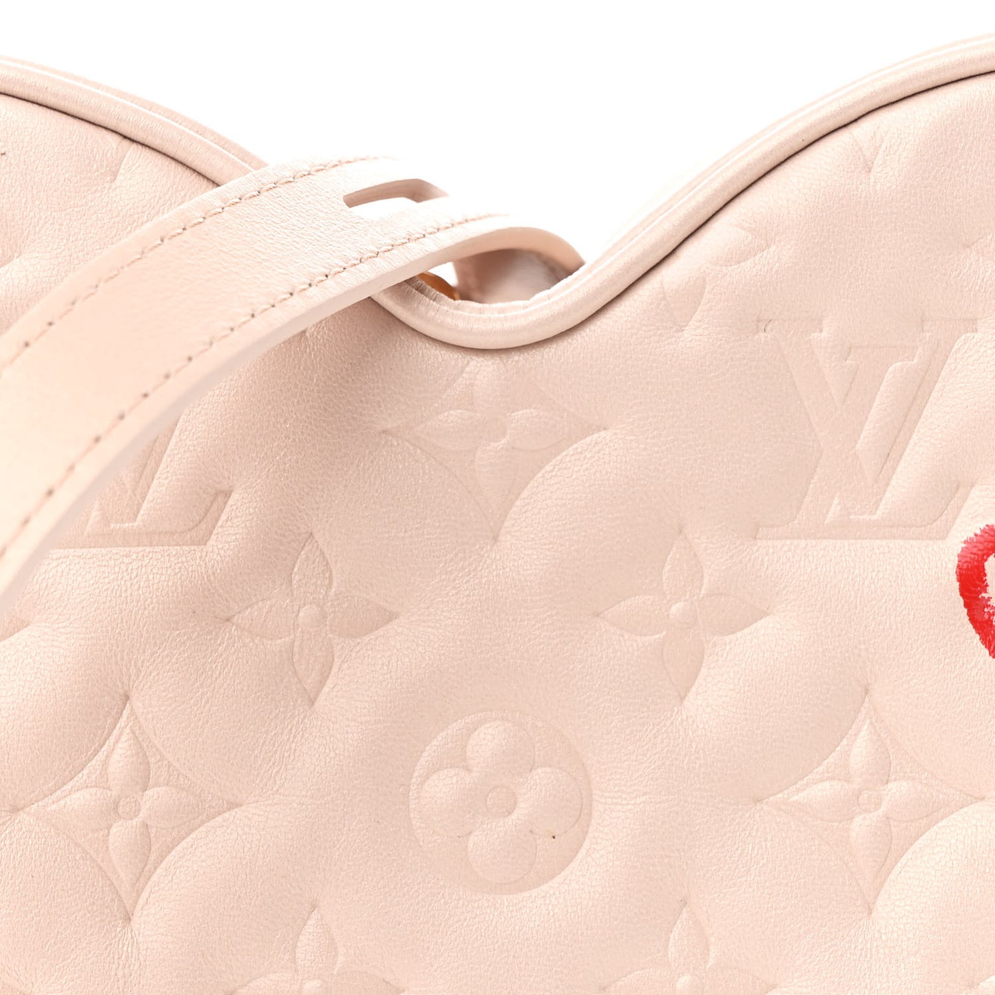 Lambskin Embossed Monogram Fall In Love Sac Coeur Light Pink
