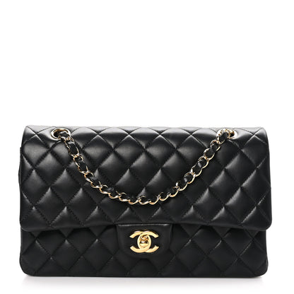 Chanel Lambskin Quilted Medium Double Flap Black 1 of 11