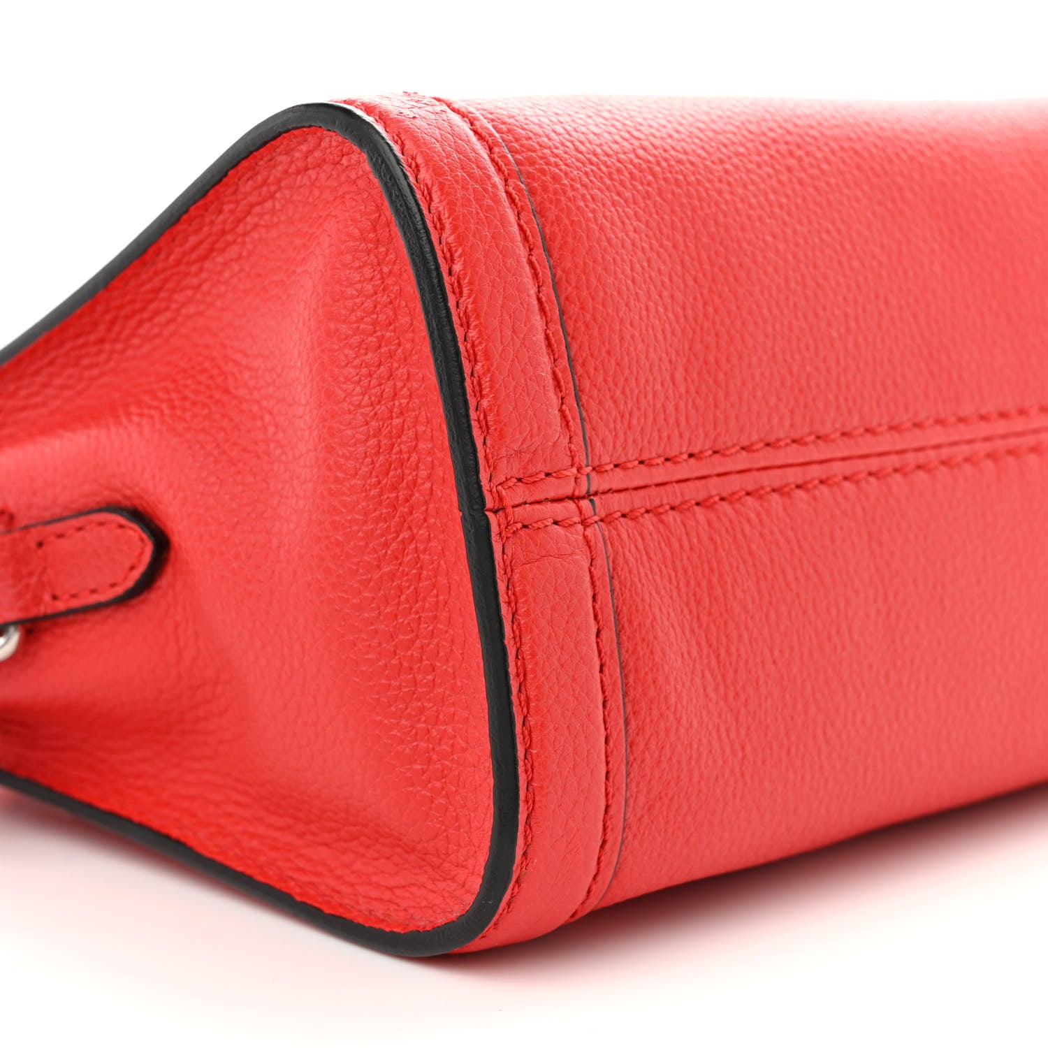 Alexander McQueen Pebbled Calfskin Mini Padlock Tote Red 9 of 11